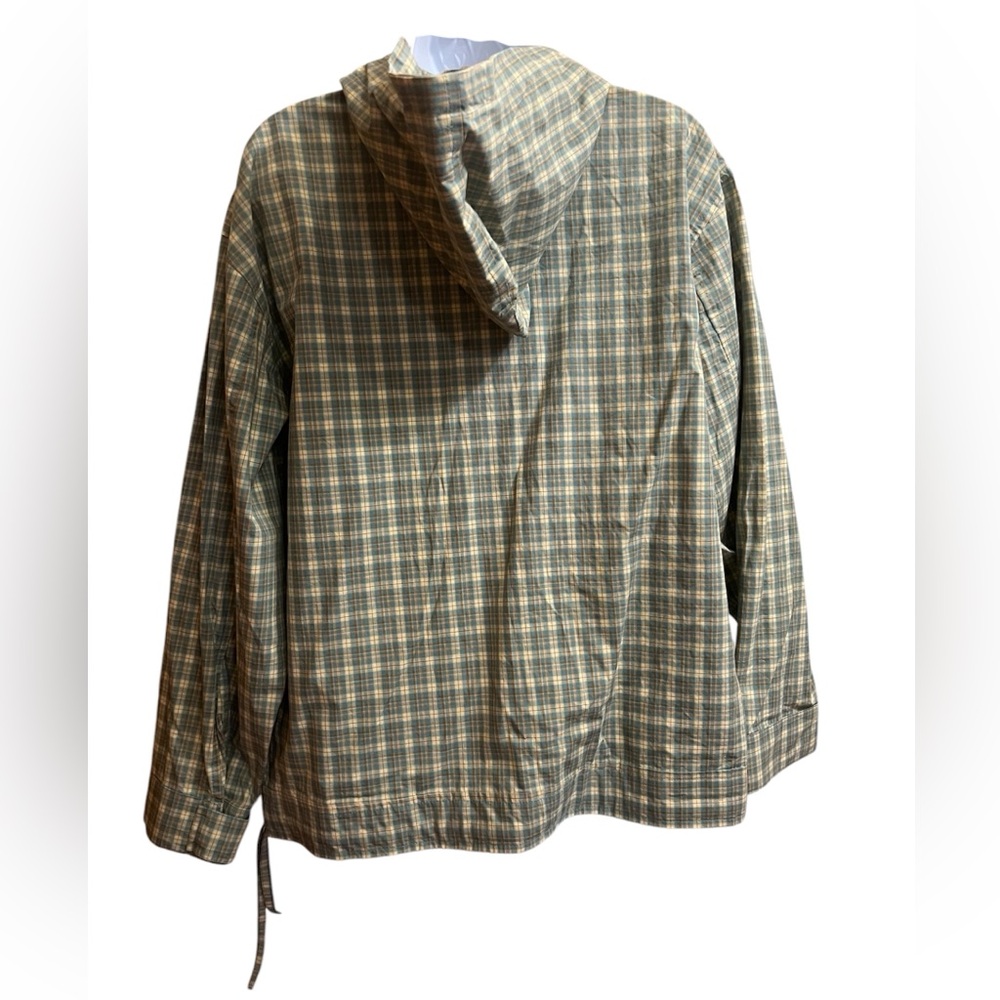 G. H. Bass Plaid Hooded Pullover Jacket Size M - Picture 2 of 3
